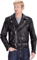 Genuine Leather jacket motorcycle Style For Men