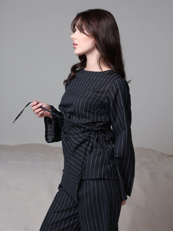 Freida Wrap Stripe Co-Ord Set