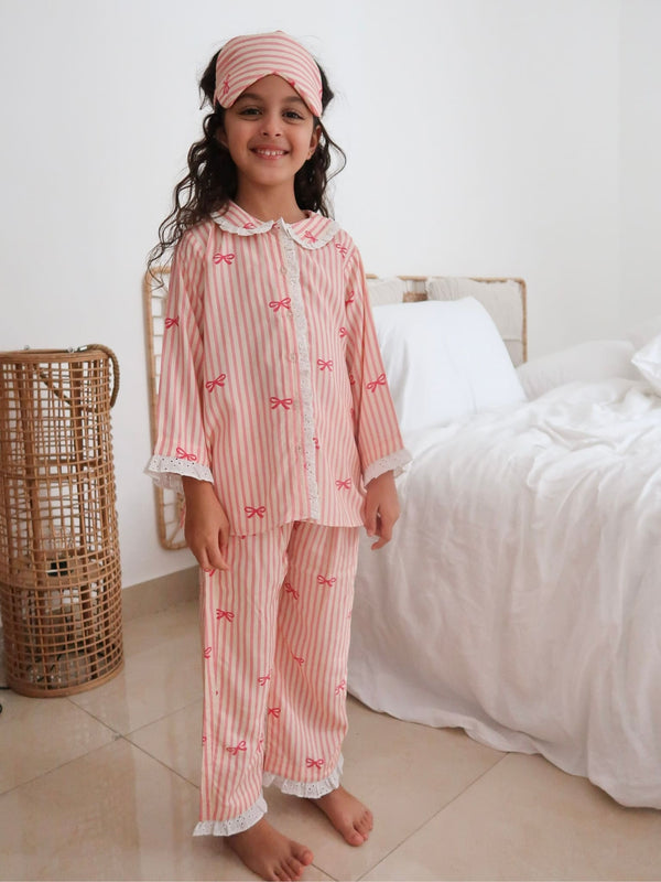 Mini Cushie Bow Lounge Co Ord For Girls