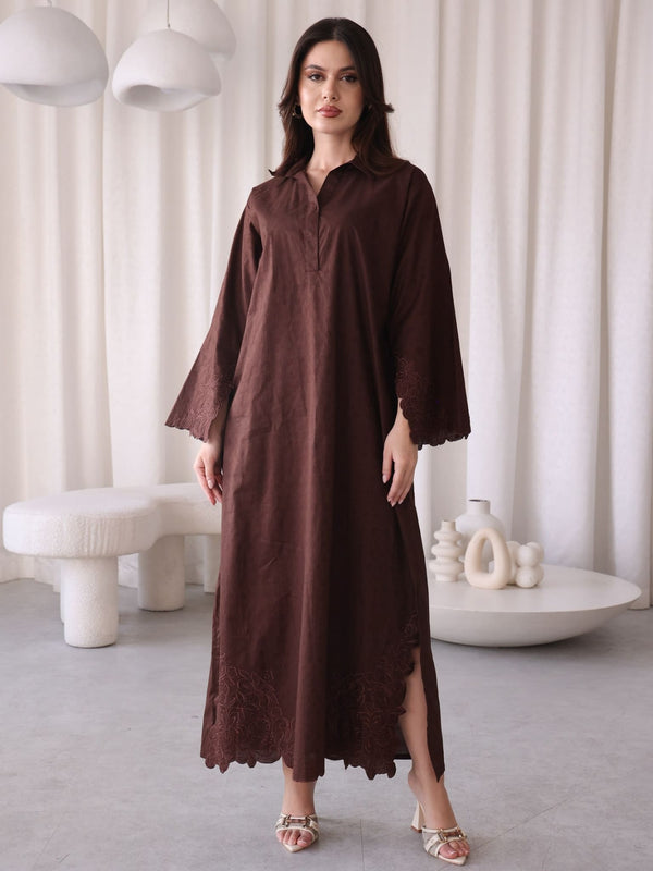 Canyon Embroidered Brown Tonic