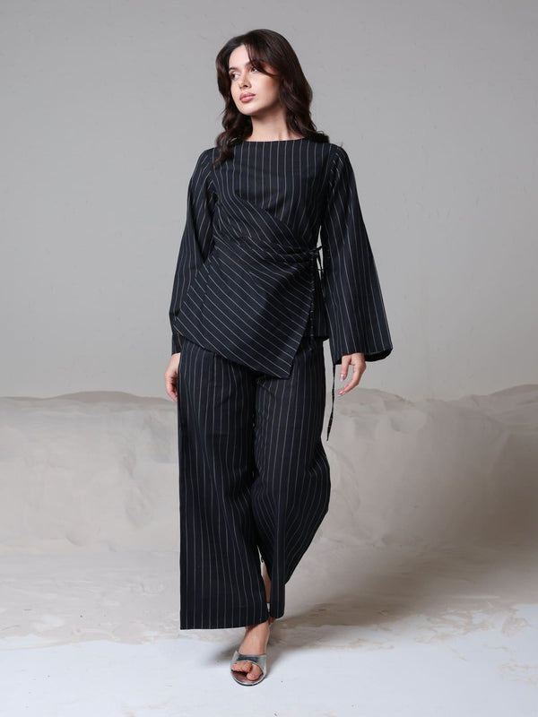 Freida Wrap Stripe Co-Ord Set