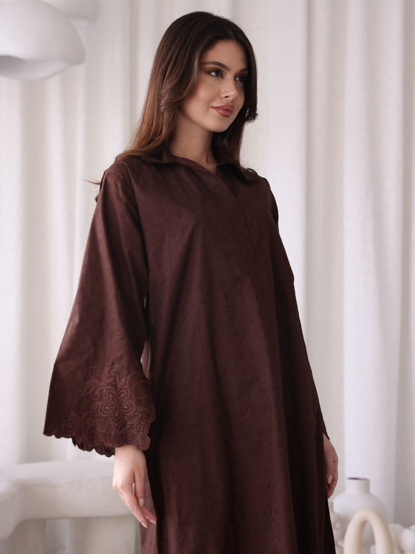 Canyon Embroidered Brown Tonic