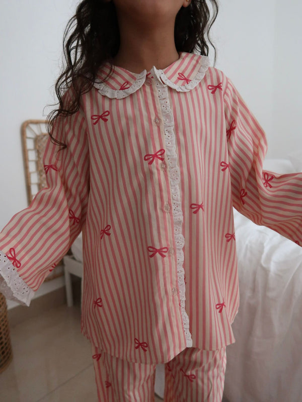 Mini Cushie Bow Lounge Co Ord For Girls