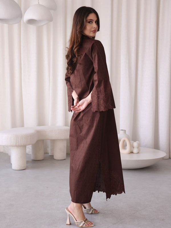 Canyon Embroidered Brown Tonic