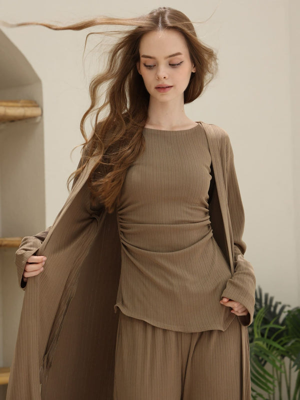 Lynell Olive Texture Co Ord Set