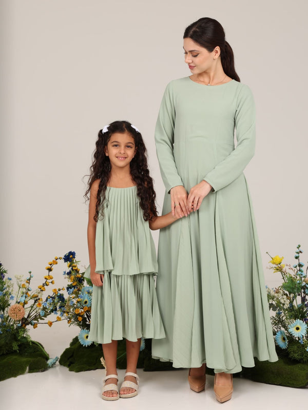 Esther Sage Panel Dress