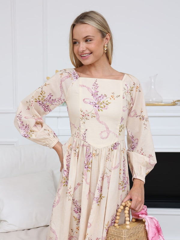 Liliette Bow Printed Dress