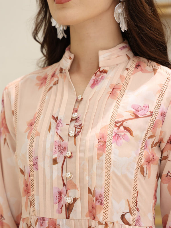 Ellana Floral  Long Lacey Dress