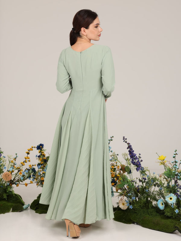 Esther Sage Panel Dress