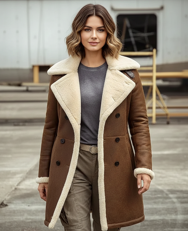 Shearling Leather Coat For Mens & Womens