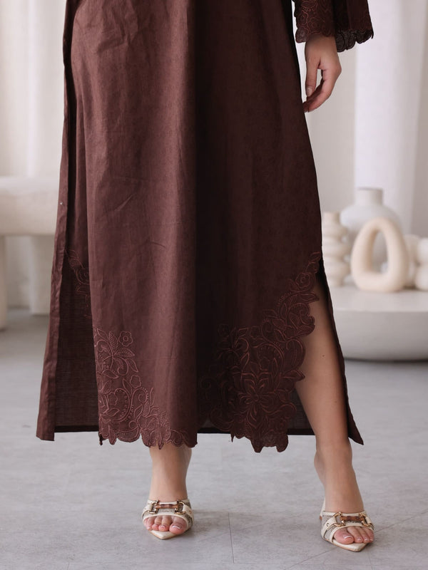 Canyon Embroidered Brown Tonic