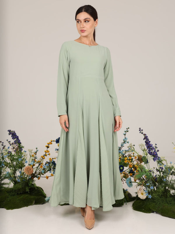 Esther Sage Panel Dress