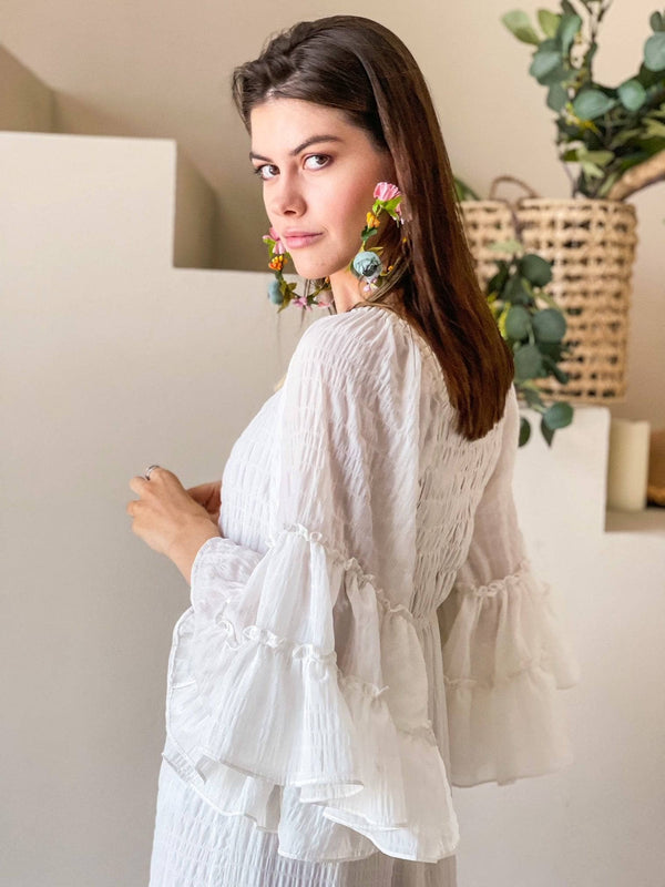 Rhoma White Smocked Long Dress