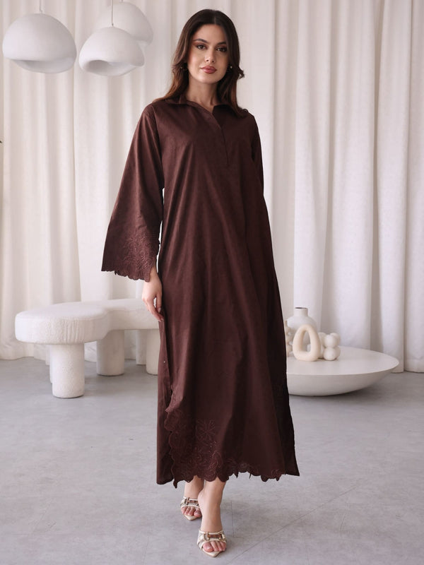 Canyon Embroidered Brown Tonic